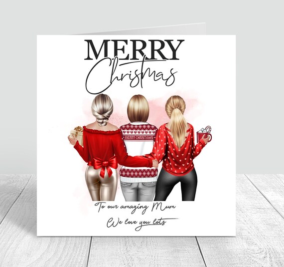 KuoYi - Confezione da 36 biglietti di auguri di Natale con scritta Merry Christmas, 6 disegni e 6 per ogni disegno, con 36 buste bianche e 36 adesivi