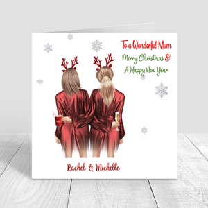 Robes de Noël Carte de Noël Fait main Bestie Noël Cadeaux personnalisés | Sœur| Maman| Meilleur ami
