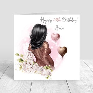 Carte personnalisée de joyeux anniversaire de femme enceinte, future maman, carte d'anniversaire, meilleure amie, fille, petite-fille, nièce, carte faite main 1408