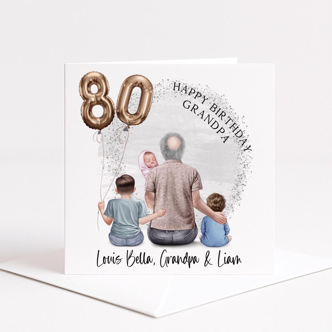 Personalised 70th Birthday Card for Grandpa – Custom Grandad Card From ...