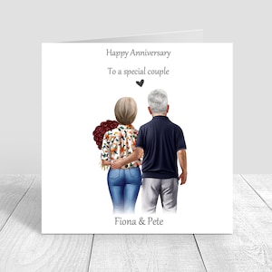 Biglietto di anniversario personalizzato Biglietto speciale per coppia d'amore Biglietto di buon anniversario per uomini e donne Personalizza il biglietto Biglietto di auguri fatto a mano 1256