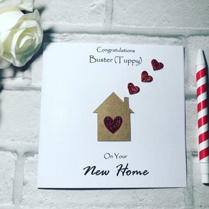 Félicitations pour votre nouvelle maison carte personnalisée faite main first home