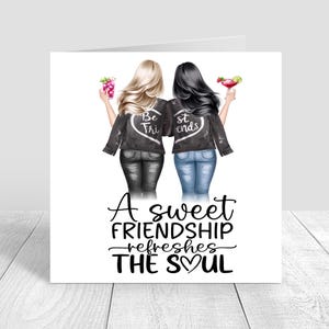 Best Friend Card, Happy Birthday Handmade Card, FriendshipBestie, Cousin 18th 21st 25th 30th 35th 40th 50th 60th Personalised 1568