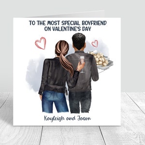 Tarjeta personalizada de feliz día de San Valentín, tema de amor, tarjeta de pareja, pareja, novio, novia, prometido, prometido, marido, esposa 330