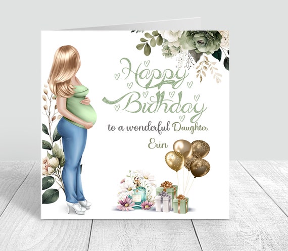 árbol Vida Rosa Hija Tarjeta De Cumpleaños Personalizada - Ideal