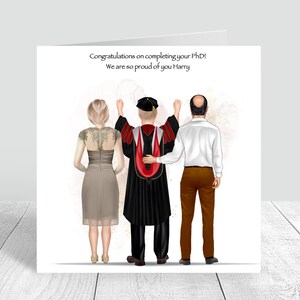 Carte faite main de fils de remise des diplômes / personnalisée Nous sommes si fiers de vous Cadeaux de remise des diplômes faits main * Personnalisez les cheveux * 114