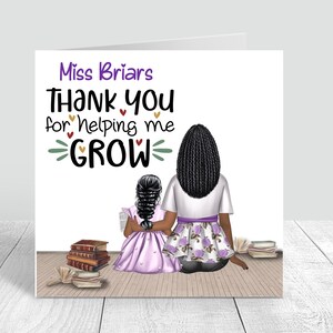 Carte de remerciement personnalisée pour enseignant Carte de fin d'année à personnaliser pour enseignant Carte de remerciement personnalisée pour enseignant Meilleur cadeau pour enseignant 129