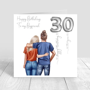 Gepersonaliseerde verjaardagskaart mannen en vrouwen handgemaakte kaart broer / zus / vriend / partner / verloofde / stel 21e 30e 40e 50e kaart 1262