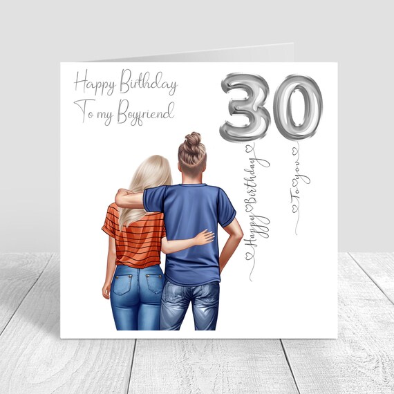 Geburtstagskarte Für Den Freund – Cooles Design Mit „To My Boyfriend“