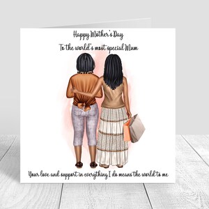 Tarjeta personalizada del Día de la Madre Feliz hecha a mano y personalizada Mamá / Mamá / Con tarjeta de amor Regalo personalizado del Día de la Madre 395