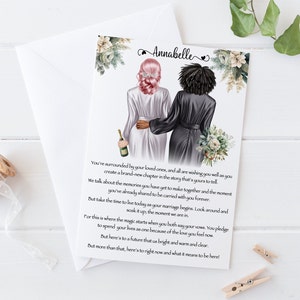 Personalisierte Hochzeitstagskarte, große Hochzeitskarte, Bestie, Schwester, beste Freundin, an Ihrem Hochzeitstag, Glückwunschkarte 511