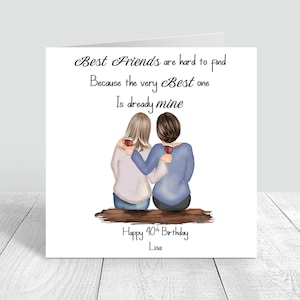 Personalisierte Frauen Geburtstagskarte beste Freundin handgefertigt / Schwester / Bestie / Tante / 18.21.25.30.40.50.Geburtstag Geschenk jedes Alter 903