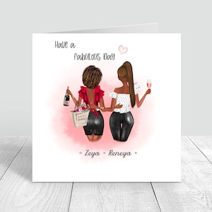 Mejor amigo feliz cumpleaños tarjeta hecha a mano hermana / prima 18 21 25 30 35 40 50 60 personalizado