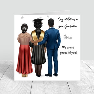 Afstudeerzoon handgemaakte kaart / gepersonaliseerd We zijn zo trots op je Handgemaakte afstudeercadeaus * Haar aanpassen *