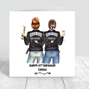 Feliz aniversário personalizado, melhor amigo, feito à mão, tia/cartão, irmã/prima, 18, 21, 25, 30, 35, 40, 50, 60, personalizado 140