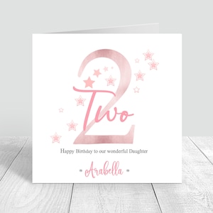 Carte d'anniversaire personnalisée grand nombre pour filles, faite main 1er 2e 3e 4e 5e Idée cadeau d'anniversaire fille petite-fille soeur nièce pour elle
