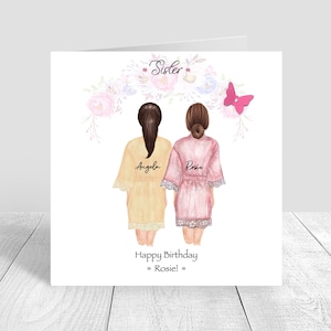 Cartão feito à mão para melhor amigo, feliz aniversário, irmã/prima, 18, 21, 25, 30, 35, 40, 50, 60, personalizado