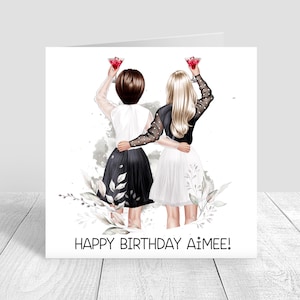 Personalised Women's Best Friend Happy Birthday Handmade Card for Friend| Bestie Special Friend 18th 21st 25th 30th 35th 40th 50th 60th 1644