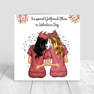 Biglietto personalizzato di buon San Valentino per fidanzata/migliore amica/bestie. Regalo di San Valentino Biglietto fatto a mano per coppia dello stesso sesso