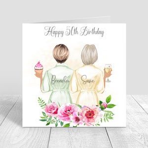 Carte d'anniversaire personnalisée pour femme / faite main et personnalisée pour soeur / tante / 18e 21e 25e 30e 40e 50e petite-fille fille nièce