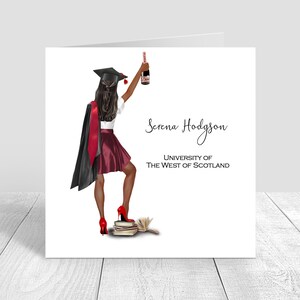 carte faite main de remise des diplômes des femmes | Personnalisé | Félicitations, cadeaux de remise des diplômes PERSONNALISATION DES CHEVEUX | Bravo | Vous l'avez fait | Félicitations