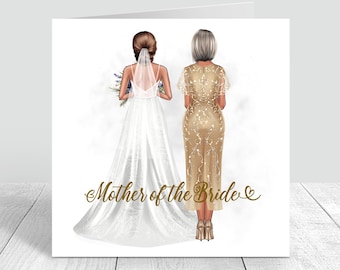 Carte mère de la mariée personnalisée / Carte de remerciement mère de la mariée, maman et maman, mariage fait main