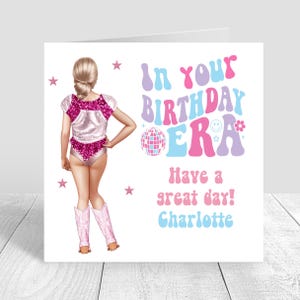 Cartão de feliz aniversário personalizado para mulheres, Era de aniversário, Cartão da era do seu aniversário, Rosa, Irmã, melhor prima, 16, 18, 21, 25, 30, 1272