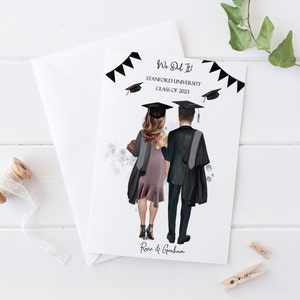 Carte de remise de diplôme personnalisée Nous l'avons fait pour homme et femme Grande carte de remise de diplôme pour diplômés Carte faite main de félicitations Carte de meilleur ami 1001