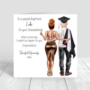 Personalised Boyfriend Graduation Card Handmade card Congratulations Well done, you did it graduation card for him University gifts 1444