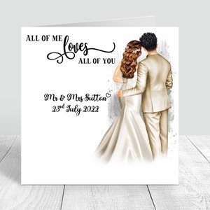 Personalised Husband/ Wife Wedding Day Card Love Wedding Card Husband to be / Wife to be on our wedding day card 182