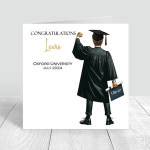 Carte personnalisée de remise des diplômes pour hommes | Félicitations| Bravo | Cadeaux de fin d'études| Cadeau de félicitations | Vous avez réussi | Diplôme 2024 1039