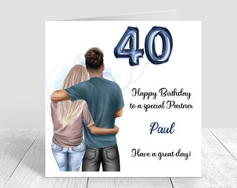 Personalised Birthday Card Men & Women Handmade Card Brother / Sister / Boyfriend / Partner/ Fiancé 30th 40th 50th Unique Birthday Card 241