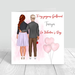 Biglietto di buon San Valentino per fidanzata/fidanzata personalizzato / regali per il partner Biglietto di San Valentino fatto a mano