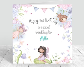 Personalised Fairy Birthday Card for 2nd 3rd 4th 5th 6th