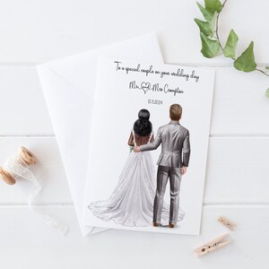 Personalised Wedding Day Card | Happy Wedding Day | Special Couple,  Large customisable wedding card | Congratulations Mr and Mrs,  1105