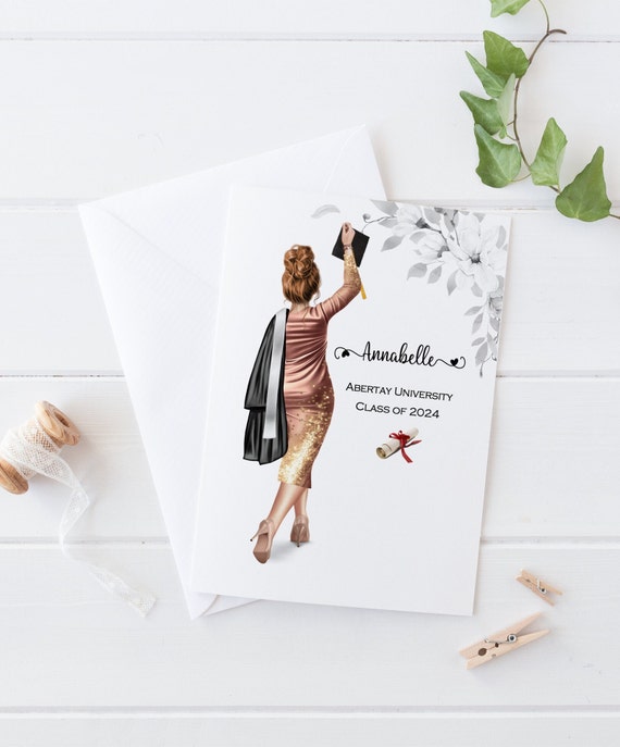 custom grad cards Graduation Thank You Flat Cards
