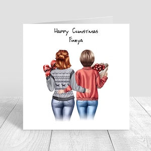 Personalised Happy Christmas Card, Handmade Bestie Card, Xmas Personalised Card, Christmas Jumpers| Sister| Mum| Best Friend 1422