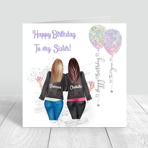 Carte d'anniversaire meilleure amie des femmes faite main/personnalisée soeur/tante/18e 21e 25e 30e 40e 40e 50e petite-fille fille nièce