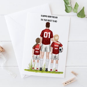 Personalisierte Dad Alles Gute zum Geburtstag Karte Fußball | Fußball-Mannschaft | Personalisierbares Kit Happy Birthday Dad Greetings Card 158