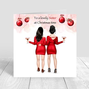 Tarjeta de batas de Navidad personalizada Feliz Navidad Mejor Amiga / Mamá / Hermana / Sobrina / Tía Feliz Año Nuevo Tarjeta Festiva Hecha a mano 237