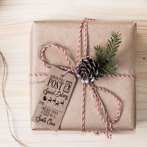 x10 Festive Gift Tags Christmas Present Gift Wrap North Pole Gift Tags