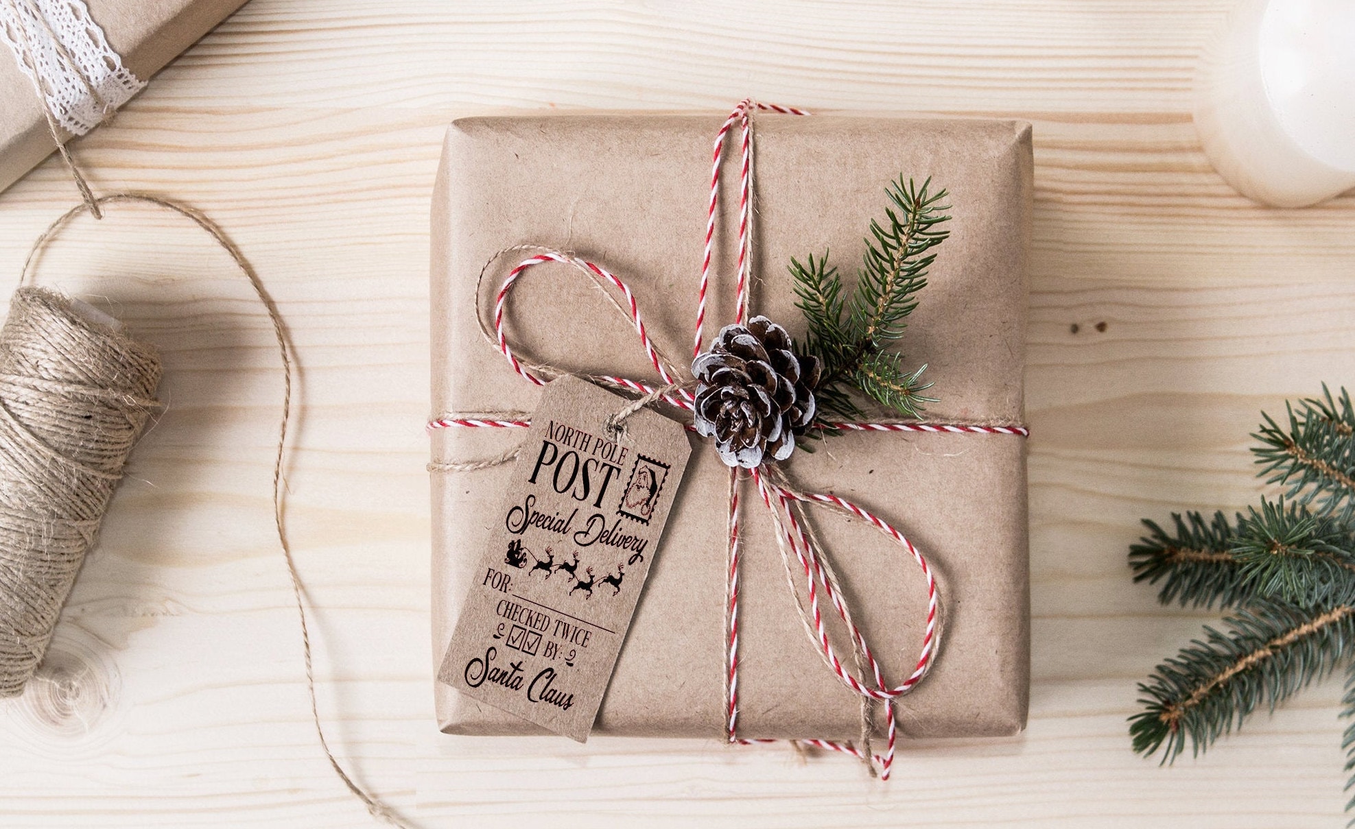 Acheter 10 feuilles d'étiquettes de cadeau de Noël autocollantes vers et  depuis le thème de Noël du Père Noël Elk à faire soi-même, boîte cadeau,  carte de vœux, enveloppe, étiquette autocollante cadeau