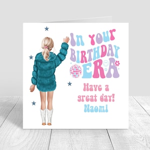 Cartão de aniversário personalizado para meninas, cartão de feliz aniversário, cartão de aniversário infantil, filha, neta, sobrinha, amiga, irmã, prima 1274