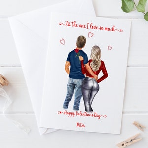 Biglietto personalizzato di buon San Valentino Biglietto speciale per fidanzato, fidanzata, fidanzato, Coppia speciale, biglietti di San Valentino, regalo personalizzato unico