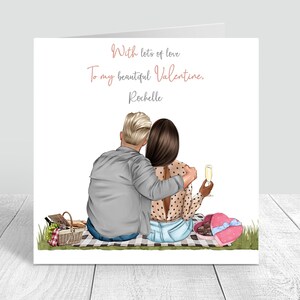 Tarjeta personalizada de feliz día de San Valentín, tema de amor, pareja, pareja, novio, novia, prometido, prometido, marido, esposa 351