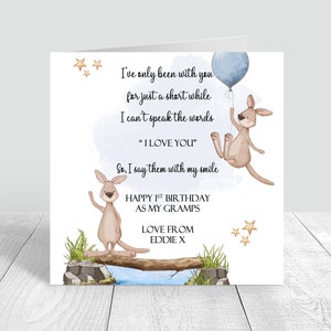 Joyeux 1er anniversaire en tant que carte de grand-père, carte d'anniversaire de grand-père, 1er anniversaire en tant que grand-père, carte de voeux, grand-père, papa, 1122