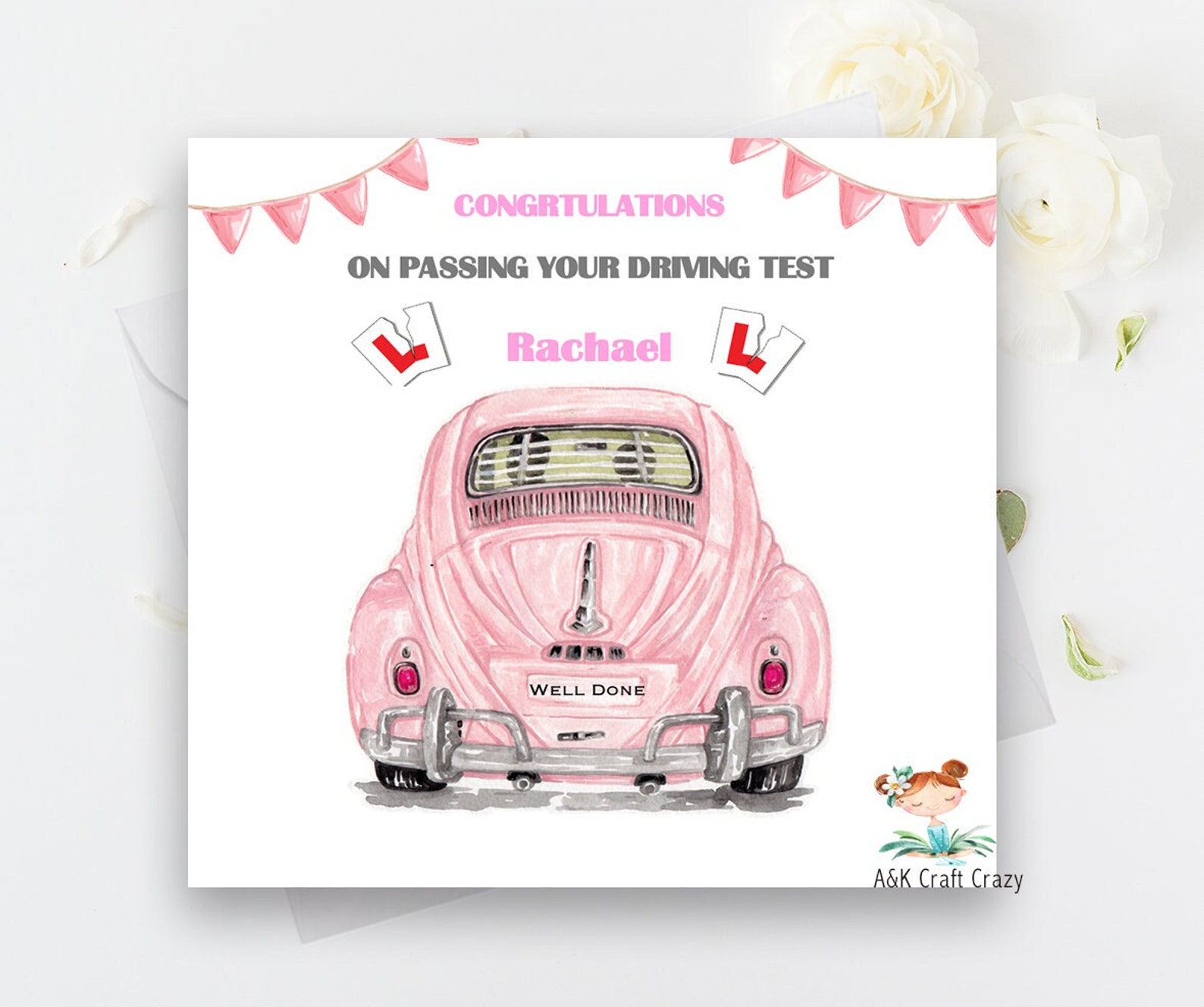 Congratulations on passing your driving test Card for Girls Etsy
