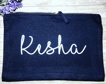 LARGE Personalised Make Up Bag/ Wash Bag Adults / women/ Kids ANY NAME Birthday/Christmas Gifts