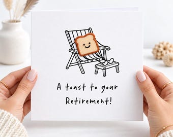 Funny Retirement Card, 3D Toast Card, Happy Retirement Card for Colleague, Retirement Card for Friend, A Toast to Your Retirement 3148