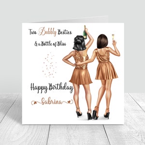 Personalisierte Geburtstagskarte für die beste Freundin der Frau, handgefertigt, Schwester/Bestie/Tante/Geschenk zum 18., 21., 25., 30., 40., 50. Geburtstag 580
